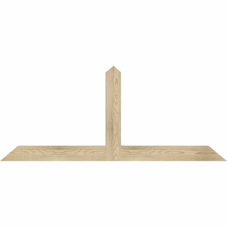Ekena Millwork Portland Rough Sawn Timber Gable Bracket, Douglas Fir, 60"W x 25"H x 2"D x 4"F, 10/12 Pitch GBW060X25X0204POR00RDF